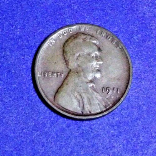1911-D LINCOLN CENTS (PENNY) - (F) FINE OR BETTER  "U-GRADE"  CIRCULATED #8