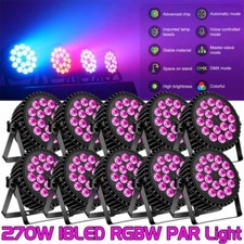 270W LED 18 Par Can Stage Light DMX RGBW Disco Show DJ Lighting Aluminum Shell