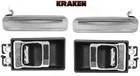 Outside Inside Door Handles For Nissan Truck 1987-1997 Front Set Chrome