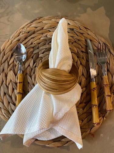 20PCS Bamboo Plastic Flatware Set Utensils Tableware Cutlery Fork,Spoon,Knife - 第 3/6 張圖片