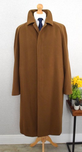 Abrigo BURBERRY Camel Balmacaan Cachemir Talla 44L/54L XL Raglán Nova Check - Imagen 2 de 18