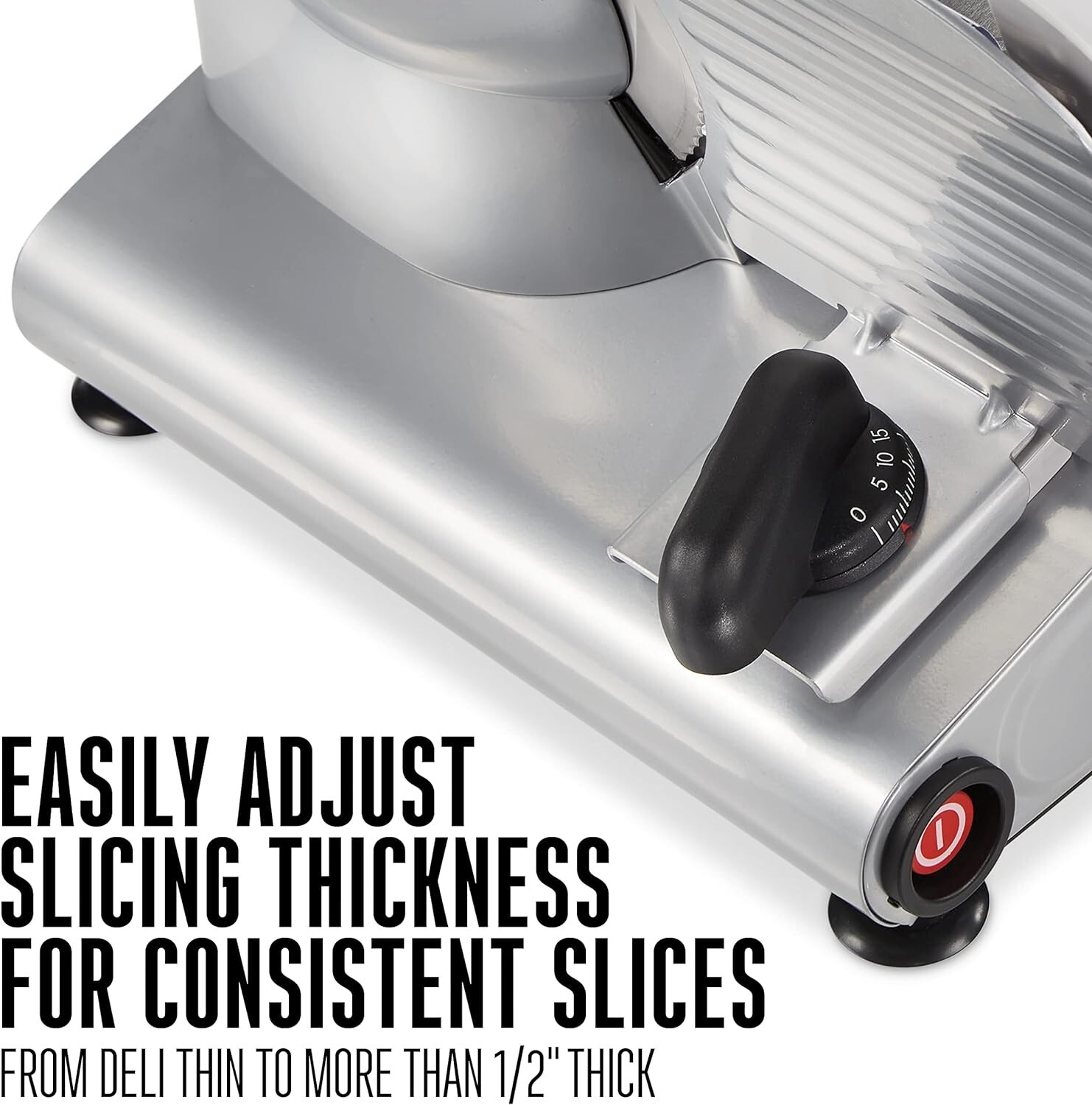 Effortless Food Slicing Machine - 7.5" Blade for Precision Thickness Control