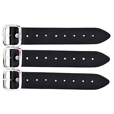 Original Kilt Straps Schnalle 7'''' Echtleder Extender 1,25'''' breit - schwarzer Riemen