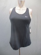 NWT Under Armour HEAT GEAR Size S Womens Black Athletic Cross Back Tank Top 025