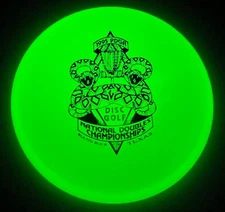 1995 National Doubles Rare GLOW Texas New Mini Disc Golf Innova Ontario  #735