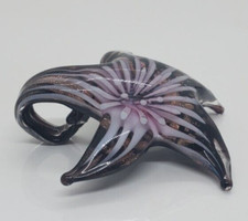 Art Glass Starfish Pendant Handmade Multicolor Starfish Design 1.5"