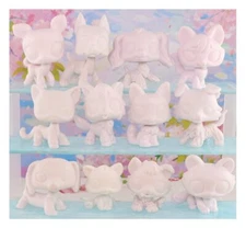 Custom White Base lps Cat Deer Fox Dog Wolf 12x Molds DIY Figure Paint LPS Pets