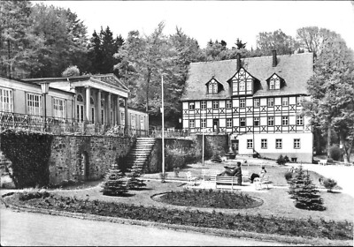Thermalbad Wiesenbad / Kr. Annaberg , Sanatorium Robert-Koch Haus u.Wandelhalle 