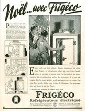 Publicité ancienne réfrigérateur Frigéco  réduction de prix 1933 issue magazine