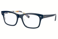 Ray Ban 5383 8091 52 Blue Striped Eyeglasses Rayban RX5383
