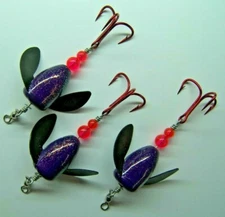 SPIN N GLO LOT OF 3 SPINNER LURE TROUT SALMON STEELHEAD ALASKA AUSTRALIA UK #2  