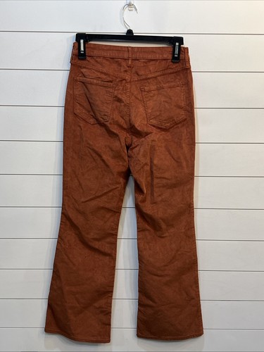 Old Navy Higher High Rise Flare Stretch Rust Corduroy Pants Size 10 Petite NWT - Picture 6 of 13