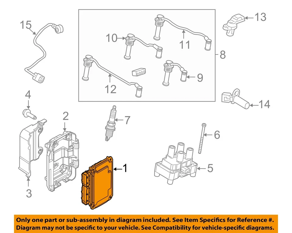 Módulo de control del motor usado (ECM) se adapta a: Ford Fiesta 2013 módulo de control electrónico Foto 3 de 4