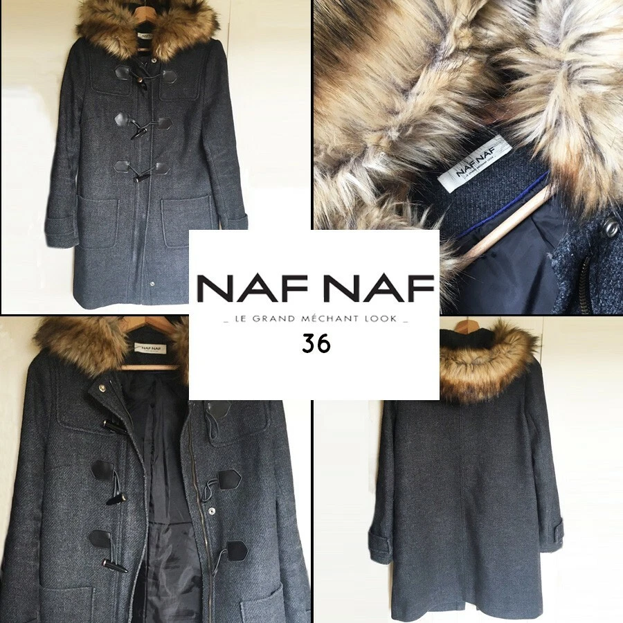 manteau fausse fourrure naf naf