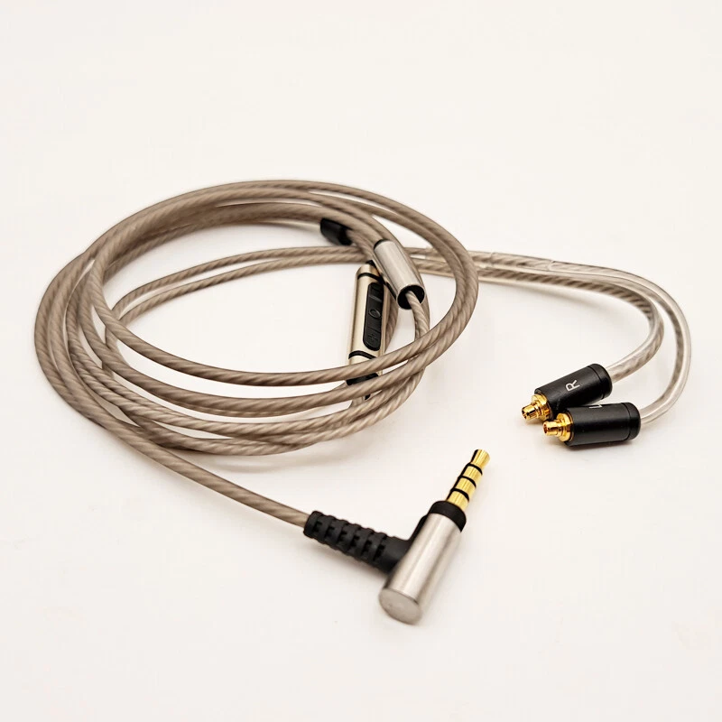 Silver Plated Audio Cable With mic For Sennheiser IE 300 IE 600 IE