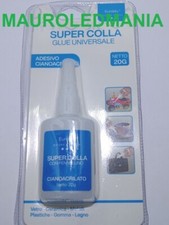3 Super Colla Glue Resistente Universale Rapida 20g Plastica Vetro  Legno Gomma