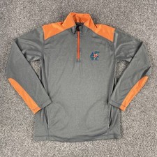 Champion Mens Florida Gators 1/4 Zip Pullover Grey/Orange Size Medium
