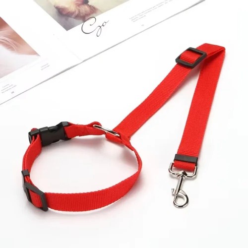 SEATBELT LEASH Dog Pet Car Safety Belt Harness Collar Restraint Lead Adjustable - Picture 10 of 13