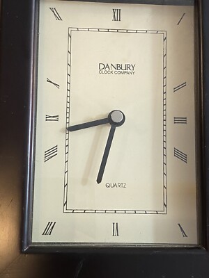 Danbury Clock Rectangular M2188 desk shelf clock brown wood Finish Fast Ship