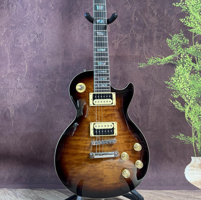 TOP HOT SALE Abalone inlaid LP electric guitar quilted maple veneer from US