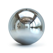 Inflatable Mirror Ball Airtight Shiny Ball Event Decor 1 Pc 15.8in Dia Silver