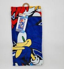 Sonic the Hedgehog Kids Beach Towel, Cotton Blend, 27x54, Blue, Sega.