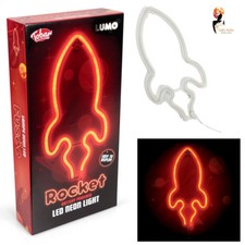 Led Neon Rocket Light Night Lamp Spaceship Galaxy Mood Kids Boy Gift Bedroom Fun