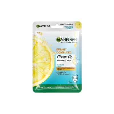 Garnier Bright Complete Anti Pimple Sheet Mask For Glowing Skin 28 g pack of 2