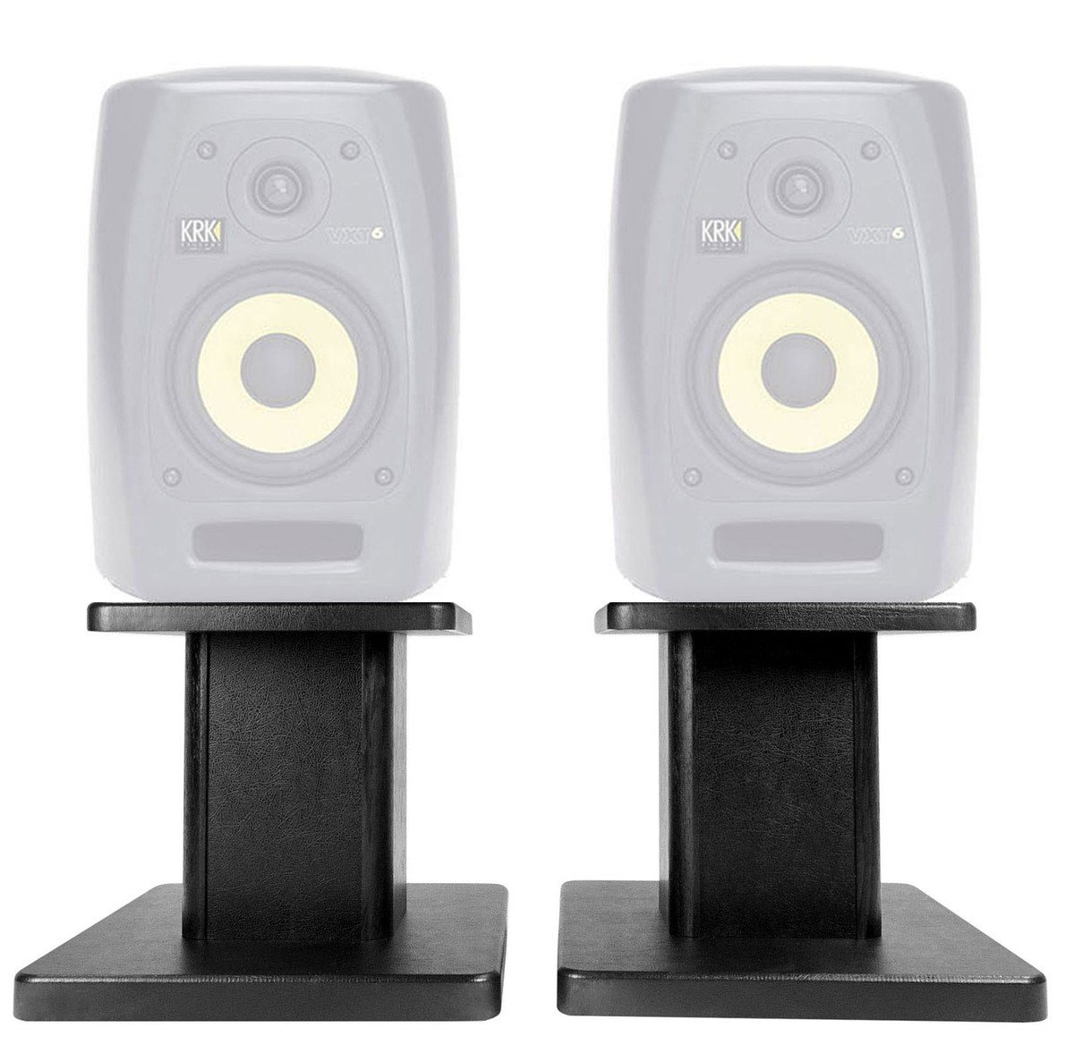 Rockville 8” Black Studio Monitor Speaker Stands For KRK VXT-6