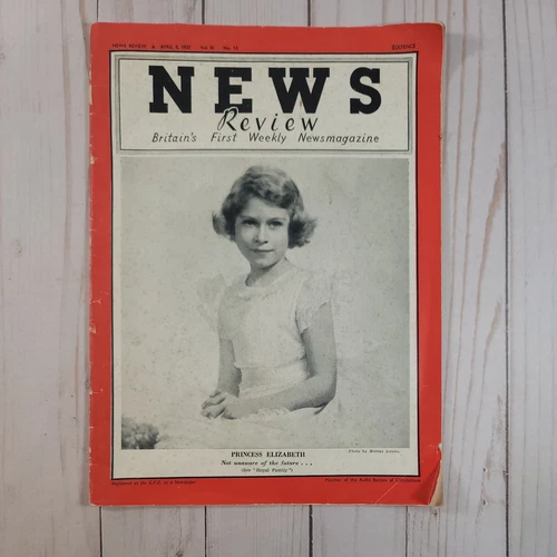 Vintage News Review April 8, 1937 ~ Princess Elizabeth ~ Photo by Marcus Adams