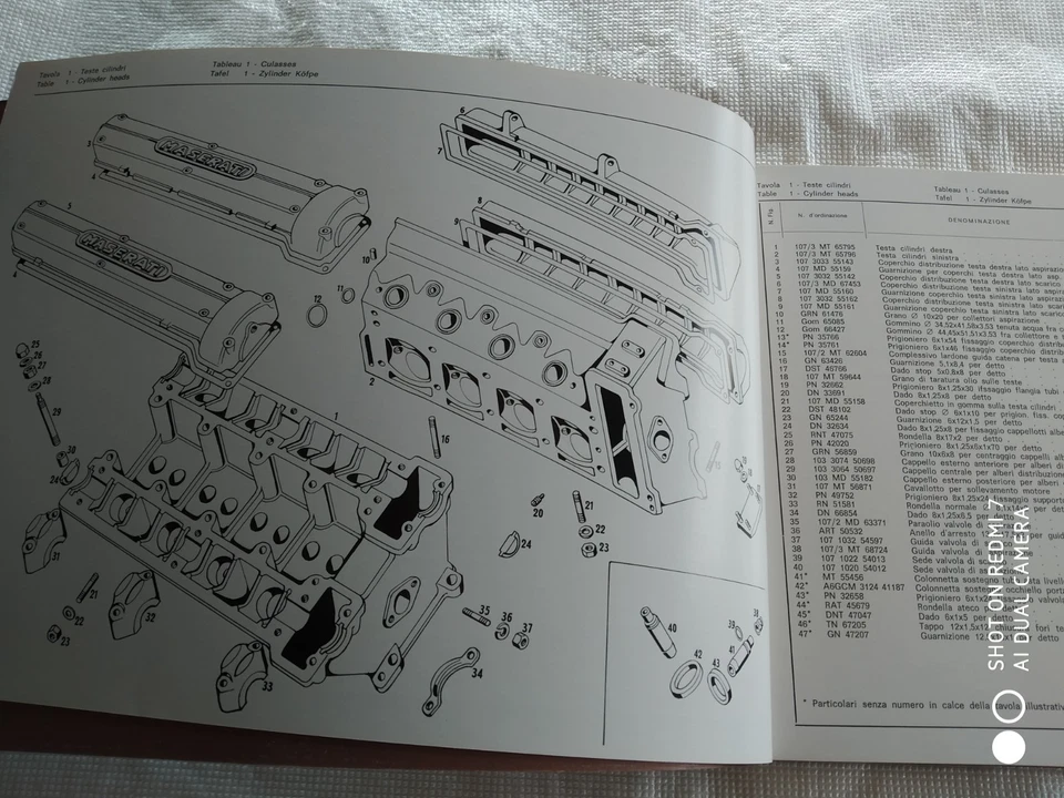 MASERATI  INDY  Catalogo Ricambi Spare Parts Ersatzteilkatalog ORIGINALE - Immagine 3 di 4