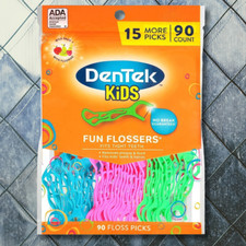 DenTek Kids Fun Flossers, Wild Fruit Flavor, 90 Count
