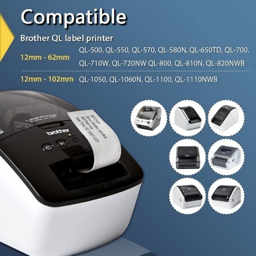 Etiqueta continua para Brother DK-2205 2-3/7" x 100' BETCKEY - compatible - Imagen 4 de 8