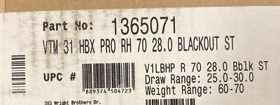 New in Box Hoyt VTM31 RH 70# Black
