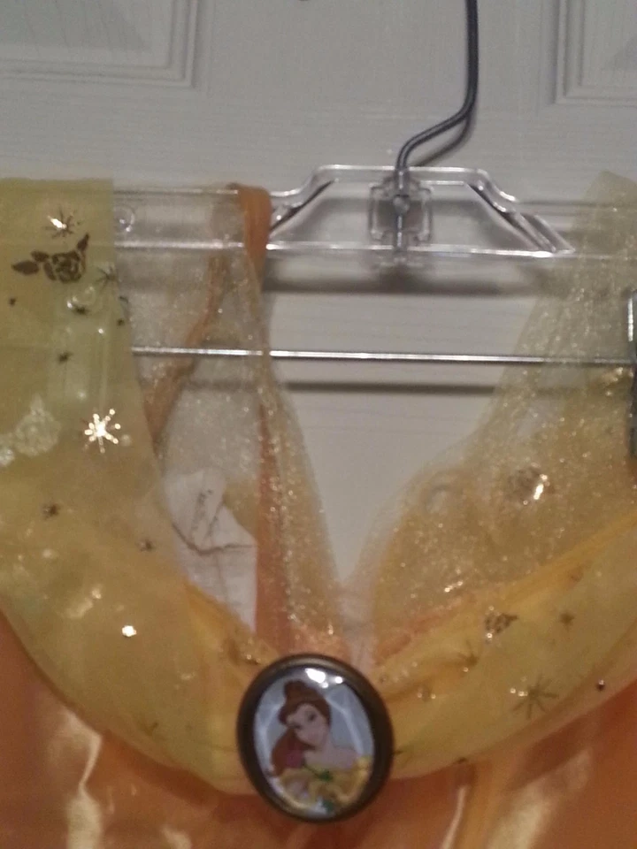 VINTAGE DISNEY CLASSIC PRINCESS BELLE CHILD YELLOW HALLOWEEN COSTUME SIZE 7-10  - Image 4 of 4