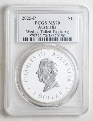 2025 P Australia Wedge Tailed Eagle 1 Ounce Silver NGC MS 70 Coin /190