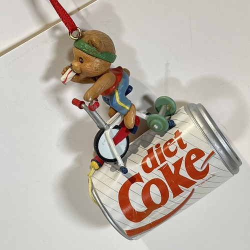 Coca Cola Diet Coke Ornament Christmas Trimming Tricycle Mouse ENESCO 1992 Vtg - Picture 8 of 14