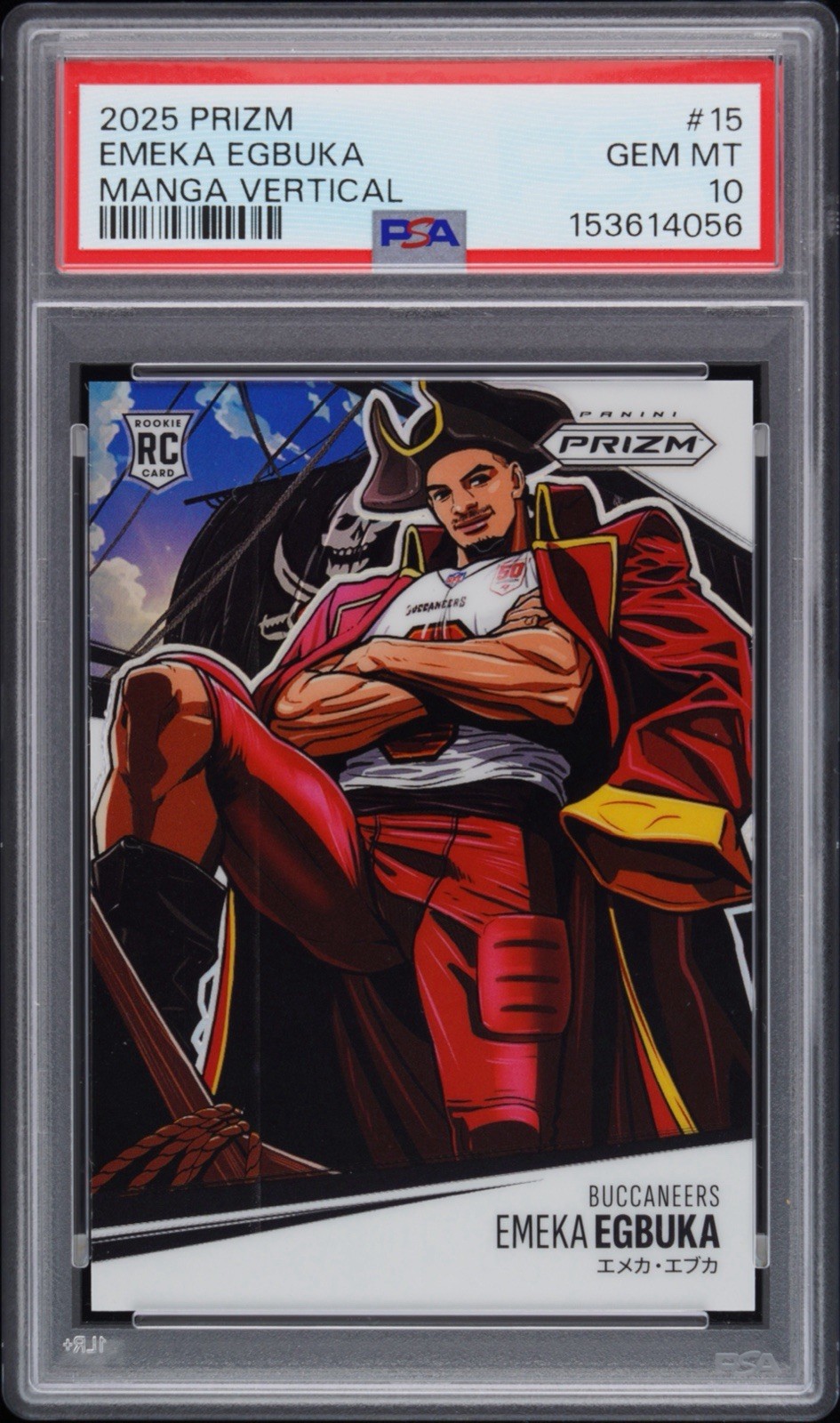 EMEKA EGBUKA 2025 Panini Prizm #15 Rookie Vertical MANGA PSA 10