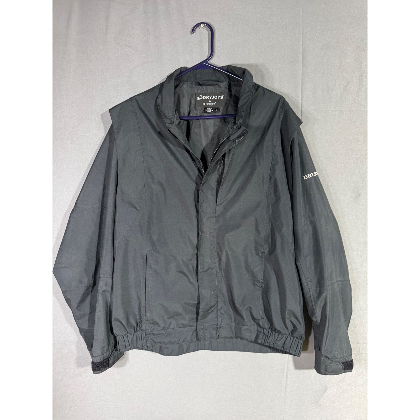 L Gray Lightweight Windbreaker Outerwear