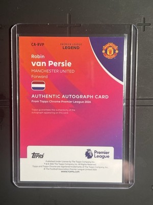 2026 Topps Chrome Premier League Robin Van Persie Green Auto /99