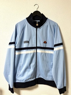 Ellesse Rimini Track Jacket Trainingsjacke XXL Hellblau Retro Vintage Casual 80s