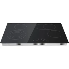 Vevor 30 in. Black Electric Cooktop 4-Burners 9-Power Levels w/ Touch Control