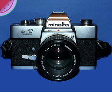 Vintage MINOLTA Camera SRT Super 35mm with MC ROKKOR-PG 50mm 1.4 Lens from Japan