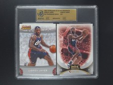 2007 Topps/2008-09 Upper Deck LEBRON JAMES Cavaliers #23/43 RPA Auth