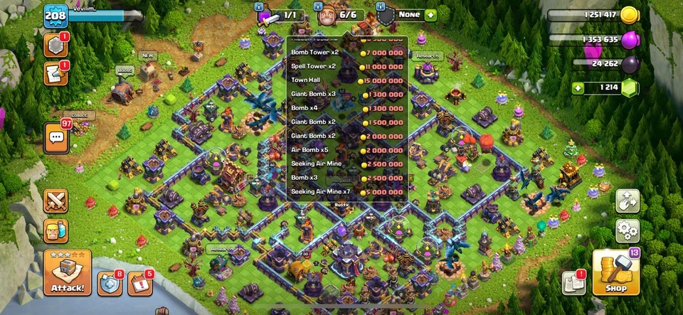 Clash of Clans TH-15 85% Max Account All Hero’s Level 9 Builder Hall - Image 2 of 4