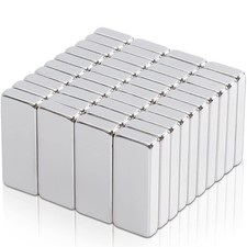 Strong Rare Earth Magnets Bars, 40 Pack Small Rectangular Neodymium Magnets H...