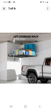 Jowkou Overhead Garage Storage Lift | Garage Ceiling Storage Rack | 4x4FT Heavy