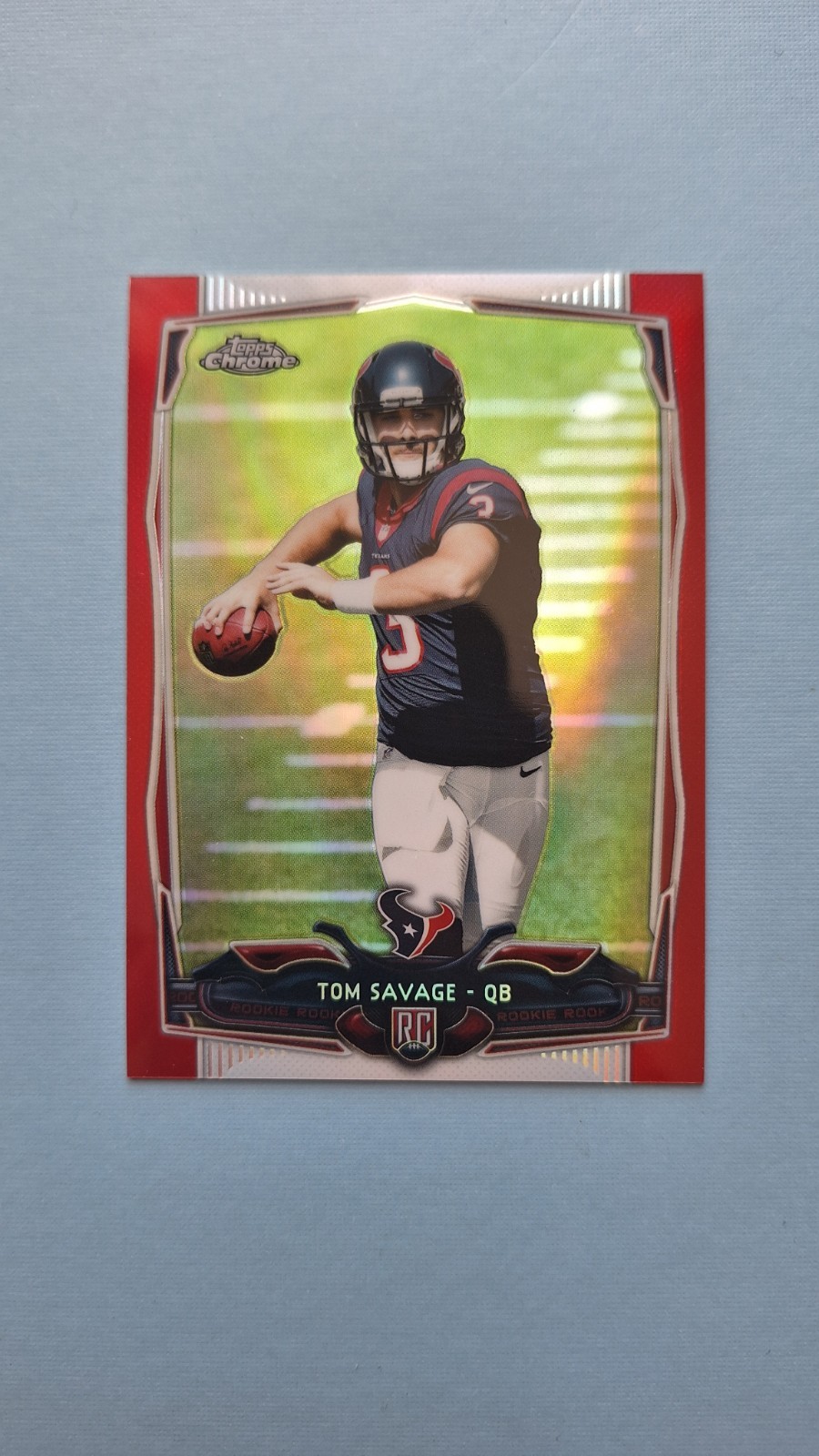 Tom Savage Topps Chrome #139 Red Refractor