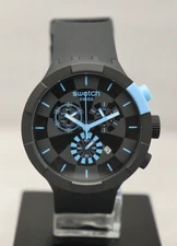 SWATCH Swiss Big Bold Checkpoint Blue Men's Watch.