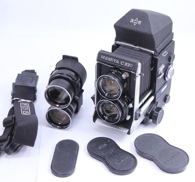 Mamiya C330 Professional F Film Camera 55mm f4.5 Super 180mm f4.5 Lenses TLR